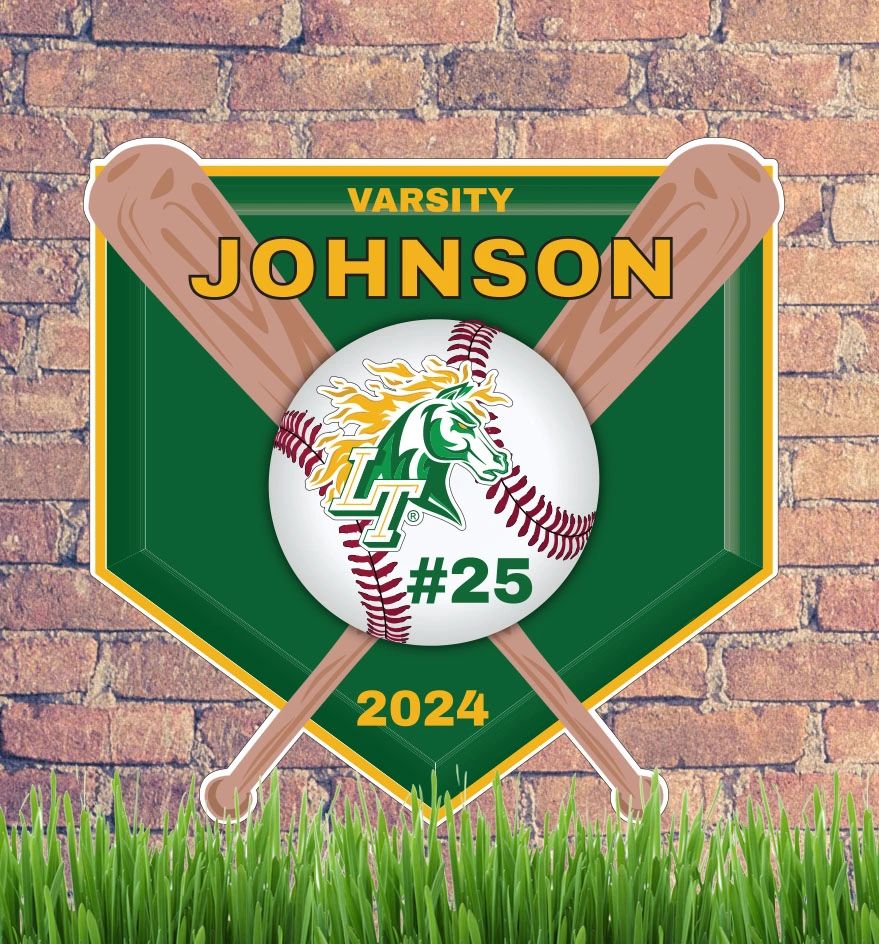 Lebanon Trail baseball yard sign personalized